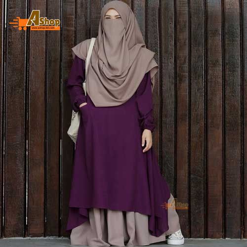 Irani queen Stylish abaya, (hijab, niqab ,Skirt & Burkha) Borkha Dubai Charry Black contrast 457