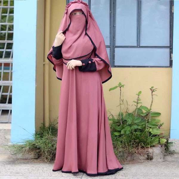 Mohuya 3 sweets hijab and burqa Set Dubai Charry Milk Coffee 492