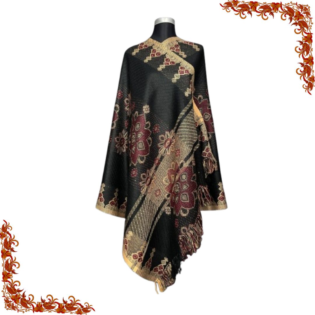 গুজরাটি ডিজাইনের জামদানী শাল মেয়েদের Code: 604